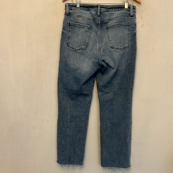 Evereve Distressed Button fly high rise jeans Size 30 EUC - Picture 8 of 11
